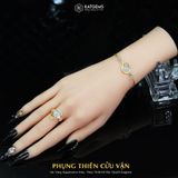  Lắc Vàng Phụng Thiên Cửu Vận Đá Aquamarine (Mộc - Thủy) Độc Quyền Katgems 