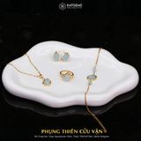  Nhẫn Vàng Phụng Thiên Cửu Vận Đá Aquamarine ( Mộc, Thủy ) Độc Quyền Katgems 