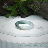  Vòng Khối Ngọc Phỉ Thúy Sơn Thủy Lưu Vân Phớt Hồng Phỉ Cao Cấp Bản Oval KT: 12.6 x 6.9 x 49.9 x 54.4 (Không Kén Mệnh) 2605612 