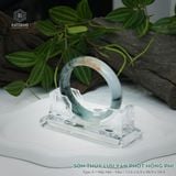  Vòng Khối Ngọc Phỉ Thúy Sơn Thủy Lưu Vân Phớt Hồng Phỉ Cao Cấp Bản Oval KT: 12.6 x 6.9 x 49.9 x 54.4 (Không Kén Mệnh) 2605612 