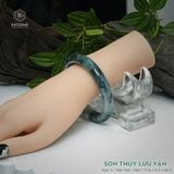  Vòng Khối Ngọc Phỉ Thúy Sơn Thủy Lưu Vân Cao Cấp Bản Hẹ KT: 11.6 x 8.3 x 60.9 (Không Kén Mệnh) 2605621 