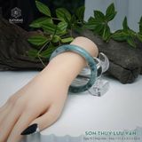  Vòng Khối Ngọc Phỉ Thúy Sơn Thủy Lưu Vân Cao Cấp Bản Hẹ KT: 11.5 x 8.5 x 62.6 (Không Kén Mệnh) 2607087 