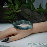  Vòng Khối Ngọc Phỉ Thúy Sơn Thủy Lưu Vân Cao Cấp Bản Hẹ KT: 12.2 x 8.2 x 62.8 (Không Kén Mệnh) 2607083 