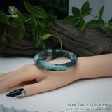  Vòng Khối Ngọc Phỉ Thúy Sơn Thủy Lưu Vân Cao Cấp Bản Hẹ Type B KT: 12.6 x 8.3 x 60.6 (Không Kén Mệnh) 2607063 