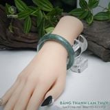  Vòng Khối Ngọc Phỉ Thúy Băng Thanh Lam Thủy Cao Cấp Bản Hẹ KT: 12 x 8.2 x 57.2 (Không Kén Mệnh) 2606808 