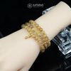  Vòng Chuỗi Thạch Anh Tóc Vàng 6.6 Li Mix Bi Kim Tiền, Ngũ Điếu Và Bà Hồ Ly Ôm Viên Chủ Vàng Trang Sức (Kim, Thổ) 3-122001 