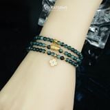  Vòng Chuỗi Ngọc Phỉ Thúy Hoa Bay 4.2 Li Mix Bi Kim Tiền, Hạt Gạo Vàng Chữ Phát Và Cỏ Bốn Lá Vàng Trang Sức (Không Kén Mệnh) 1-127027 