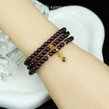 Vòng Chuỗi Đá Garnet 4.6 Li Mix Bi Kim Tiền Và Bà Hồ Ly Ôm Viên Chủ Vàng Trang Sức (Hỏa, Thổ) 125008 