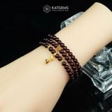  Vòng Chuỗi Đá Garnet 4.6 Li Mix Bi Kim Tiền Và Bà Hồ Ly Ôm Viên Chủ Vàng Trang Sức (Hỏa, Thổ) 125008 