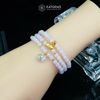  Vòng Chuỗi Ngọc Phỉ Thúy Tím Tử La Lan 4.8 Li Mix Bi Kim Tiền, Hạt Gạo Vàng Chữ Lộc Và Túi Tiền Kim Bảo (Không Kén Mệnh) 1-127037 
