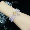  Vòng Chuỗi Ngọc Phỉ Thúy Tím Tử La Lan 4.8 Li Mix Bi Kim Tiền, Hạt Gạo Vàng Chữ Lộc Và Túi Tiền Kim Bảo (Không Kén Mệnh) 1-127037 