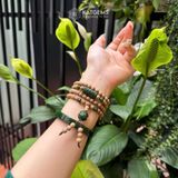  Vòng Chuỗi Trầm Banh Cam 6ly Mix Lu Thống Chạm Kim Tiền Và Cỏ Bốn Lá Ngọc Bích Canada (Không Kén Mệnh) 2-260002 