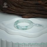  Vòng Khối Ngọc Phỉ Thúy Hoa Bay Điểm Hoàng Phỉ Cao Cấp Bản Hẹ KT: 12.1 x 8.1 x 54.1  (Không Kén Mệnh) 2614394 
