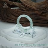  Vòng Khối Ngọc Phỉ Thúy Hoa Bay Điểm Hoàng Phỉ Cao Cấp Bản Hẹ KT: 12.1 x 8.1 x 54.1  (Không Kén Mệnh) 2614394 