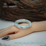  Vòng Khối Ngọc Phỉ Thúy Hoa Bay Điểm Hoàng Phỉ Cao Cấp Bản Hẹ KT: 12.1 x 8.1 x 54.1  (Không Kén Mệnh) 2614394 