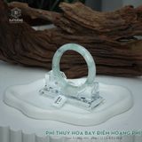  Vòng Khối Ngọc Phỉ Thúy Hoa Bay Điểm Hoàng Phỉ Cao Cấp Bản Hẹ KT: 12.1 x 8.3 x 56.6  (Không Kén Mệnh) 2614386 