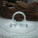  Vòng Khối Ngọc Phỉ Thúy Hoa Bay Điểm Hoàng Phỉ Cao Cấp Bản Hẹ KT: 12.1 x 8.3 x 56.6  (Không Kén Mệnh) 2614386 