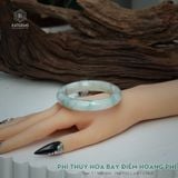  Vòng Khối Ngọc Phỉ Thúy Hoa Bay Điểm Hoàng Phỉ Cao Cấp Bản Hẹ KT: 12.1 x 8.3 x 56.6  (Không Kén Mệnh) 2614386 