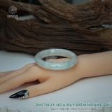  Vòng Khối Ngọc Phỉ Thúy Hoa Bay Điểm Hoàng Phỉ Cao Cấp Bản Hẹ KT: 12.2 x 8.5 x 56.8 (Không Kén Mệnh) 2614392 