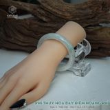  Vòng Khối Ngọc Phỉ Thúy Hoa Bay Điểm Hoàng Phỉ Cao Cấp Bản Hẹ KT: 12.2 x 8.5 x 56.8 (Không Kén Mệnh) 2614392 