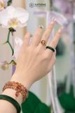  Bộ Trang Sức Nhẫn Và Vòng Chuỗi Đá Thạch Anh Tóc Đỏ (Hỏa, Thổ) 