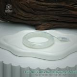  Vòng Khối Ngọc Phỉ Thúy Hoa Bay Điểm Hoàng Phỉ Cao Cấp Bản Hẹ KT: 12.2 x 8.4 x 56.7 (Không Kén Mệnh) 2614385 