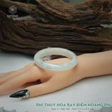  Vòng Khối Ngọc Phỉ Thúy Hoa Bay Điểm Hoàng Phỉ Cao Cấp Bản Hẹ KT: 12.2 x 8.4 x 56.7 (Không Kén Mệnh) 2614385 