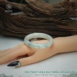  Vòng Khối Ngọc Phỉ Thúy Hoa Bay Điểm Hoàng Phỉ Cao Cấp Bản Hẹ KT: 12.2 x 8.4 x 56.7 (Không Kén Mệnh) 2614387 