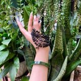  Chuỗi Vòng Cuốn 5 Thạch Anh Tóc Đen 6,6ly Túi Tiền Kim Bảo Mix Hồ Ly, Ngũ Điếu, Lu Thống Và Charm Chú Om Vàng Trang Sức (Mộc, Thủy) 2-124001 