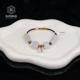  Vòng Dây Cáp Ngọc Tím Tử La Lan Ngũ Điếu Mix Hồ Ly, Túi Tiền Lu Thống, Cỏ 4 Lá (Không Kén Mệnh) 