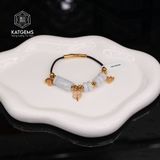 Vòng Dây Cáp Ngọc Tím Tử La Lan Ngũ Điếu Mix Lu Thống, Túi Tiền, Cỏ 4 Lá, Hoa Sen Vàng Trang Sức (Không Kén Mệnh) 