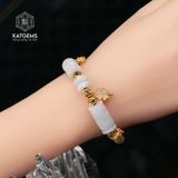  Vòng Dây Cáp Ngọc Tím Tử La Lan Ngũ Điếu Mix Lu Thống, Túi Tiền, Cỏ 4 Lá, Hoa Sen Vàng Trang Sức (Không Kén Mệnh) 