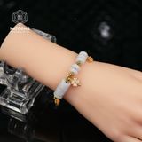  Vòng Dây Cáp Ngọc Tím Tử La Lan Ngũ Điếu Mix Lu Thống, Túi Tiền, Cỏ 4 Lá, Hoa Sen Vàng Trang Sức (Không Kén Mệnh) 