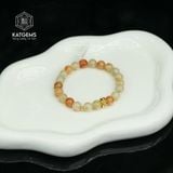  Vòng Đơn Ngọc Hồng Phỉ 7-8li Mix Charm Chú Om (Không Kén Mệnh) 2-131007 