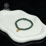  Vòng Đơn Lam Ngọc 5-6li Mix Charm Cỏ Bốn Lá Vàng Trang Sức (Không Kén Mệnh) 1-126009/3 