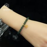 Vòng Đơn Lam Ngọc 5-6li Mix Charm Hoa Sen Vàng Trang Sức (Không Kén Mệnh) 1-126009/3 