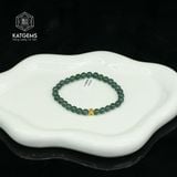  Vòng Đơn Lam Ngọc 5-6li Mix Bi Kim Tiền Vàng Trang Sức (Không Kén Mệnh) 1-126009/3 