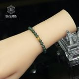  Vòng Đơn Lam Ngọc 5-6li Mix Bi Kim Tiền Vàng Trang Sức (Không Kén Mệnh) 1-126009/3 
