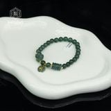  Vòng Đơn Lam Ngọc 5-6li Mix Ngũ Điếu, Hồ Ly Và Charm Túi Tiền Vàng Trang Sức (Không Kén Mệnh) 1-126009/3 