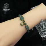  Vòng Đơn Lam Ngọc 5-6li Mix Ngũ Điếu, Hồ Ly Và Charm Túi Tiền Vàng Trang Sức (Không Kén Mệnh) 1-126009/3 