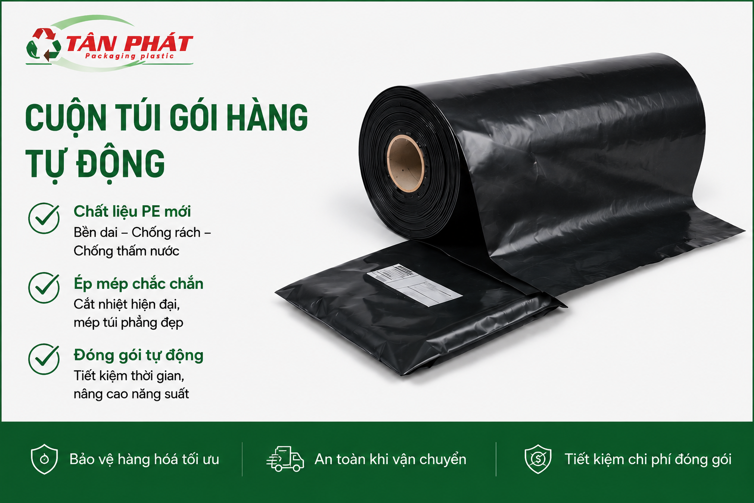 Cuộn túi gói hàng tự động — chất lượng ổn định, giao hàng toàn quốc