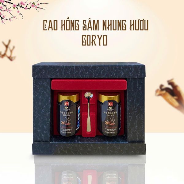 Cao Hồng Sâm Nhung Hươu Hàn Quốc Goryo Hộp 2 Lọ 250g