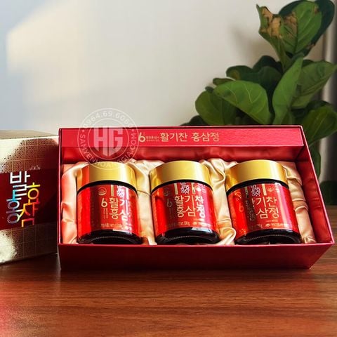 Cao Hồng Sâm Lên Men Hàn Quốc Daedong Hộp 3 Lọ 100g