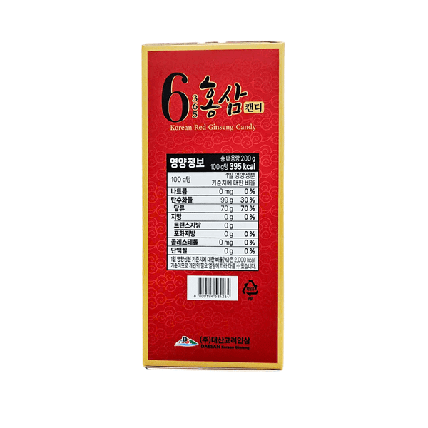 Kẹo Hồng Sâm Hàn Quốc Số 6 Hộp 200g
