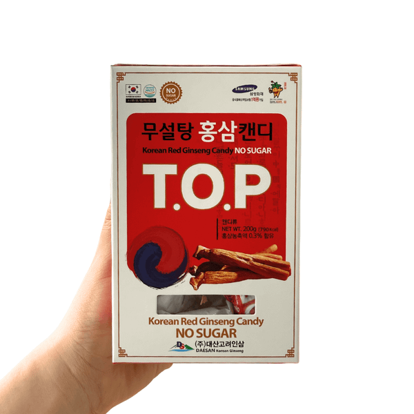 Kẹo Sâm Không Đường Hàn Quốc TOP Hộp 200g