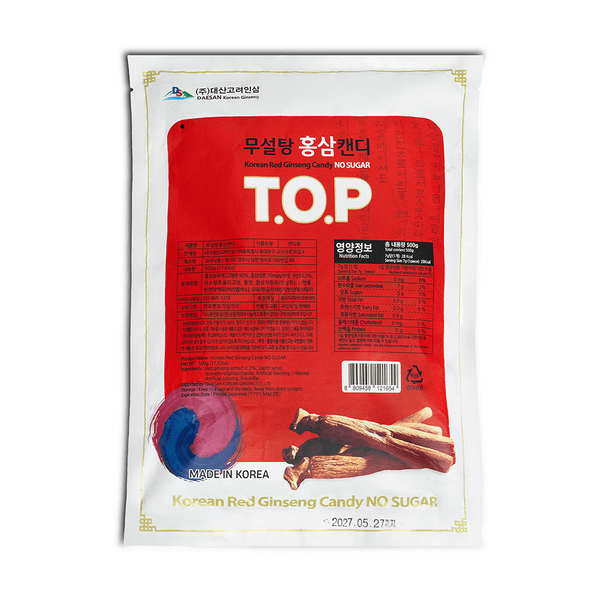 Kẹo Sâm Không Đường TOP bịch lớn 500g