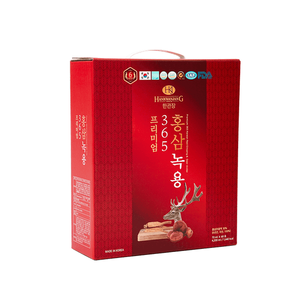 Nước Hồng Sâm Nhung Hươu Linh Chi 365 Hộp 60 Gói 70ml