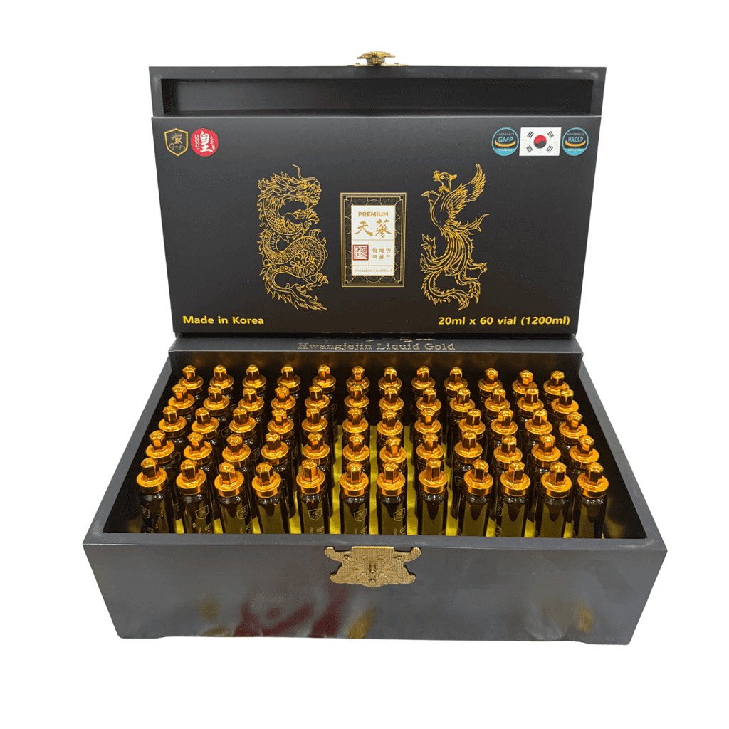 Tinh Chất Hồng Sâm Đông Trùng Hoàng Đế Hộp Gỗ 60 Ống 20ml