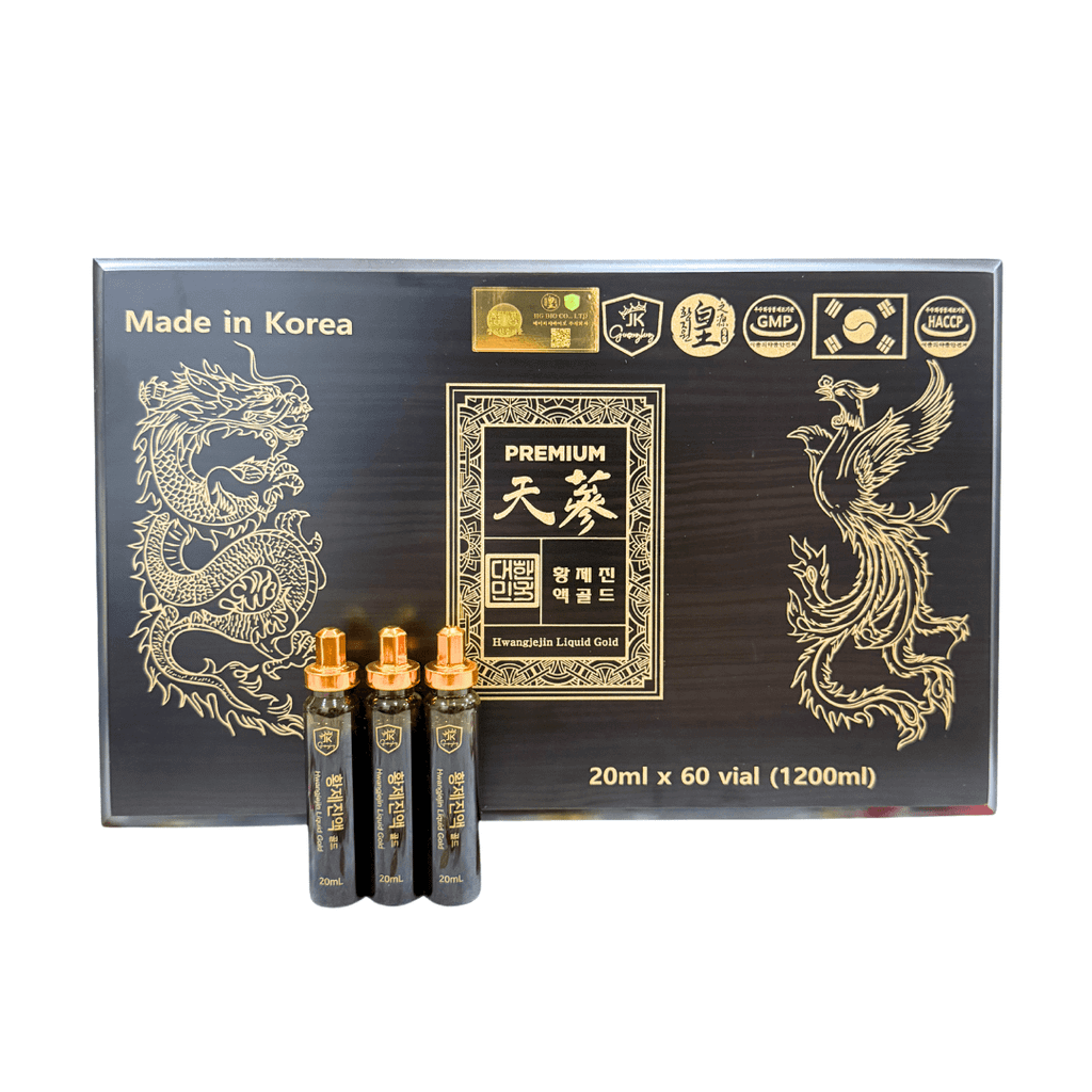 Tinh Chất Hồng Sâm Đông Trùng Hoàng Đế Hộp Gỗ 60 Ống 20ml