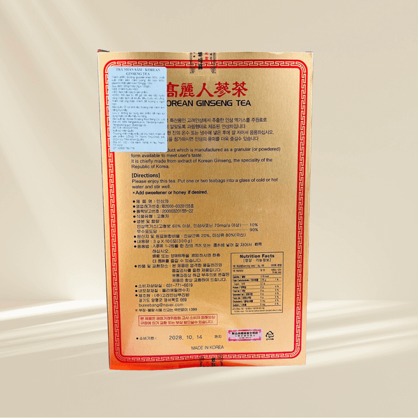 Trà Hồng Sâm Buleebang Hàn Quốc Hộp 100 Gói